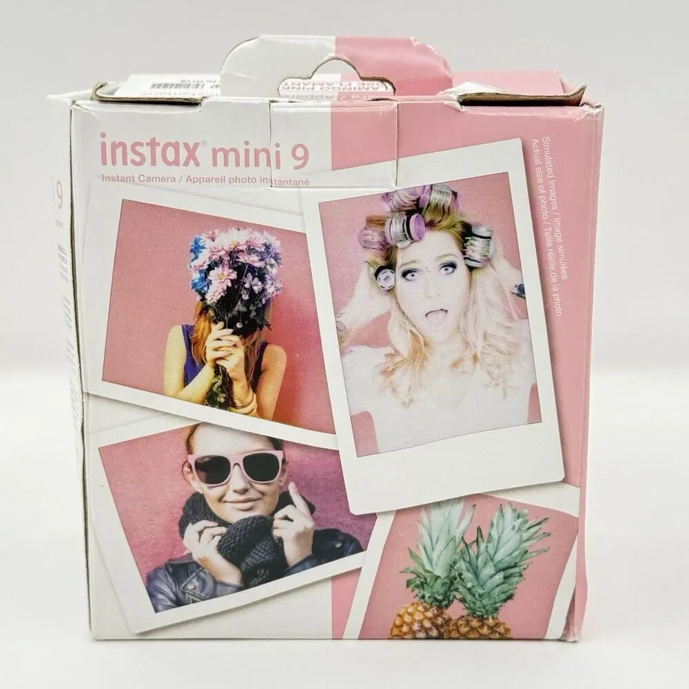 Fujifilm Instax Mini 9 Flamingo Pink Instant Camera Tested Box